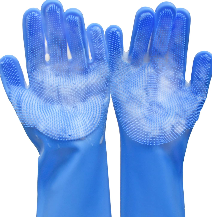 Deshedding Grooming Glove for Dogs & Cats - Gentle Silicone Brush for Bath & Brushing