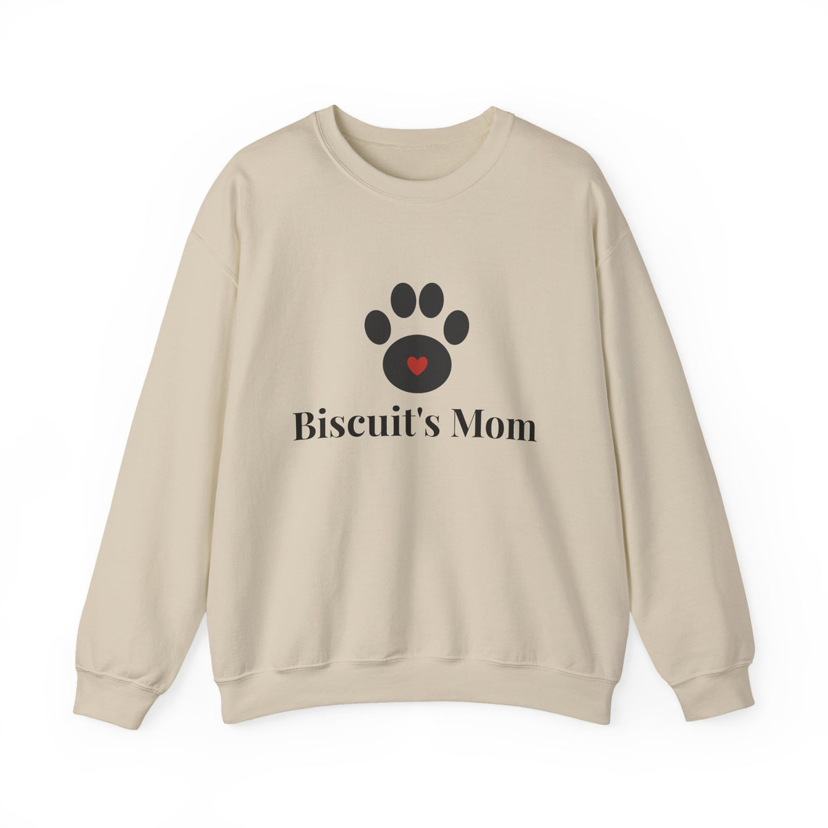 Personalized Dog Mom Sweatshirt with Pet Name - Paw Print Crewneck