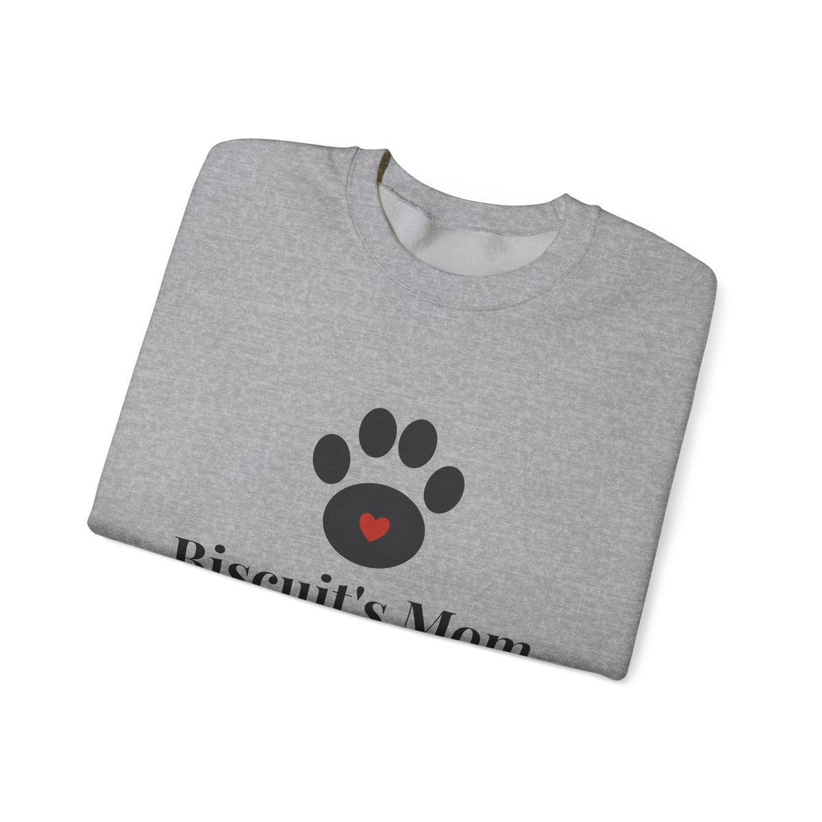 Personalized Dog Mom Sweatshirt with Pet Name - Paw Print Crewneck