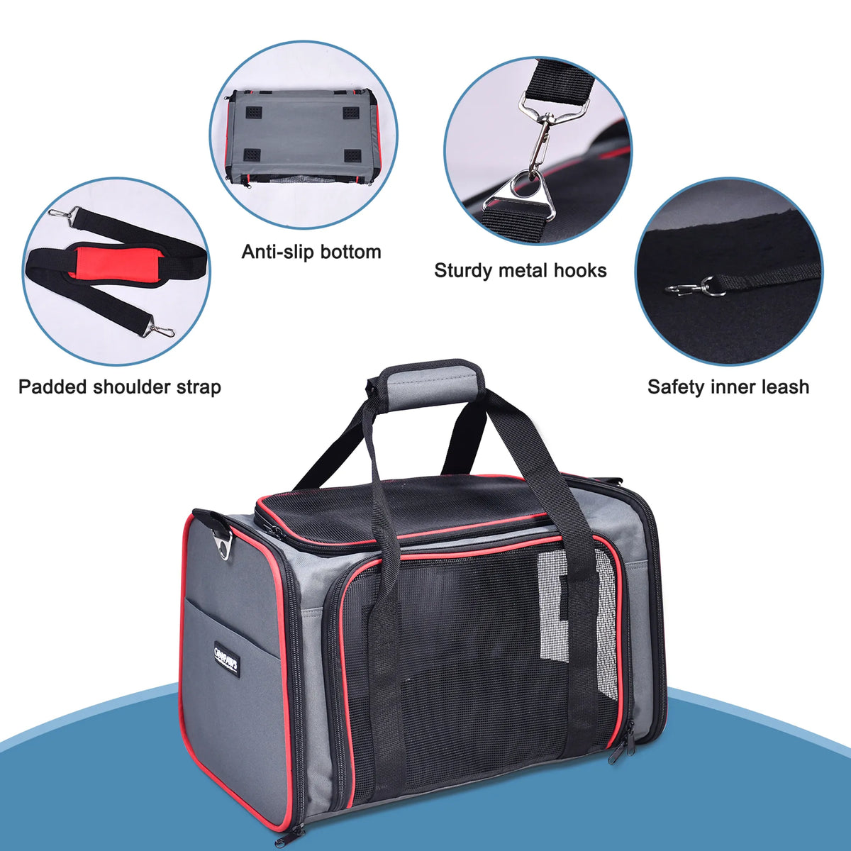 GOOPAWS Soft-Sided Pet Carrier for Small Dogs and Cats