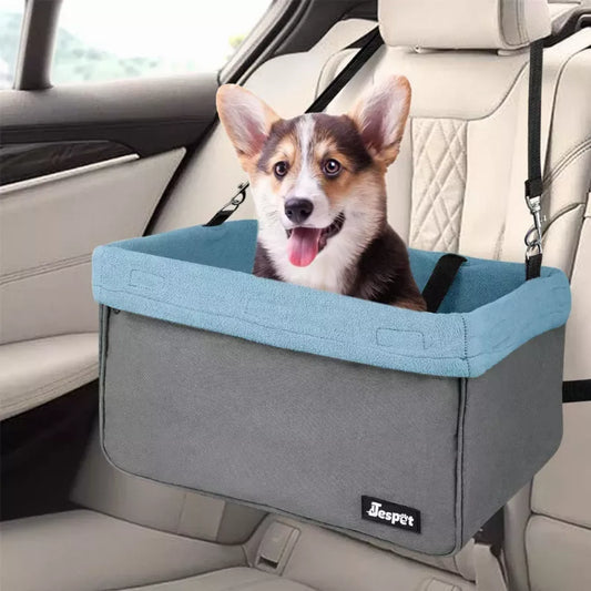 GOOPAWS Dog Car Booster Seat with Safety Leash