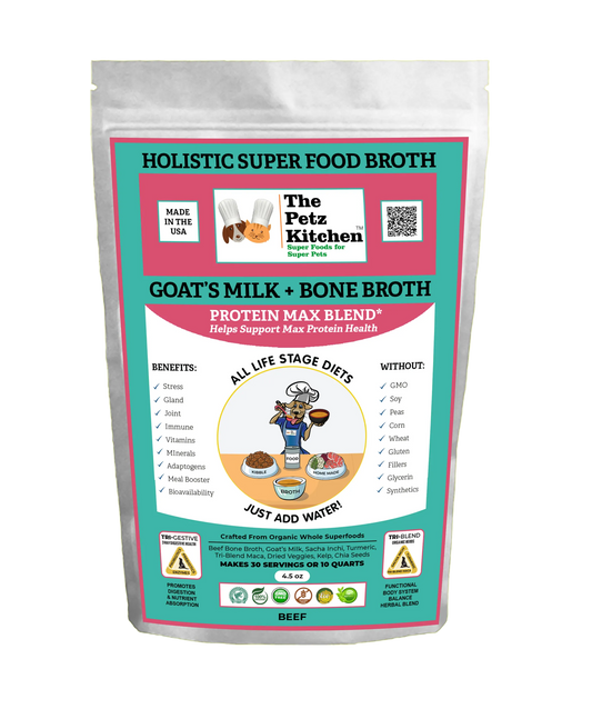 Goat's Milk + Bone Broth Protein Blend for Dogs & Cats, 30 Servings