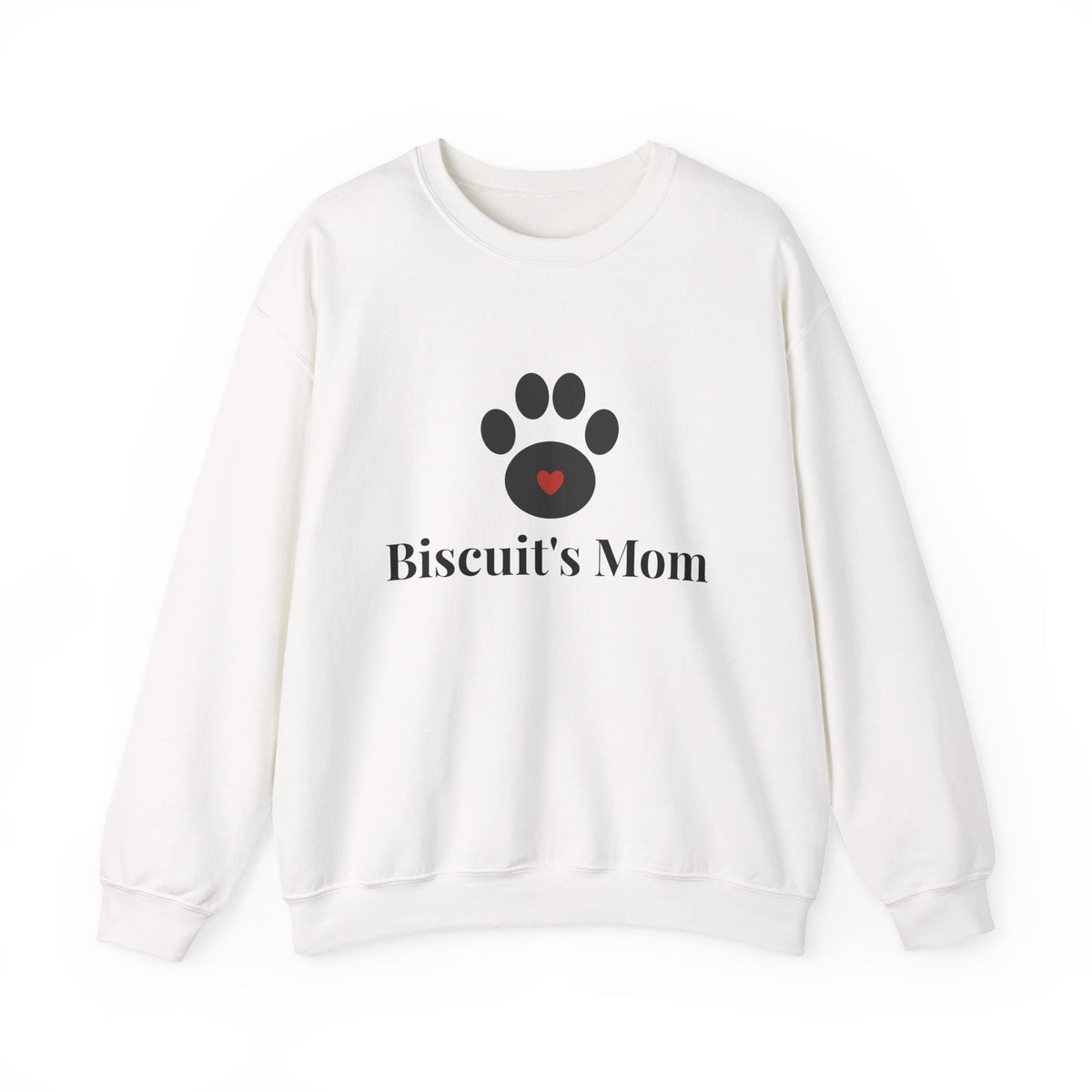 Personalized Dog Mom Sweatshirt with Pet Name - Paw Print Crewneck