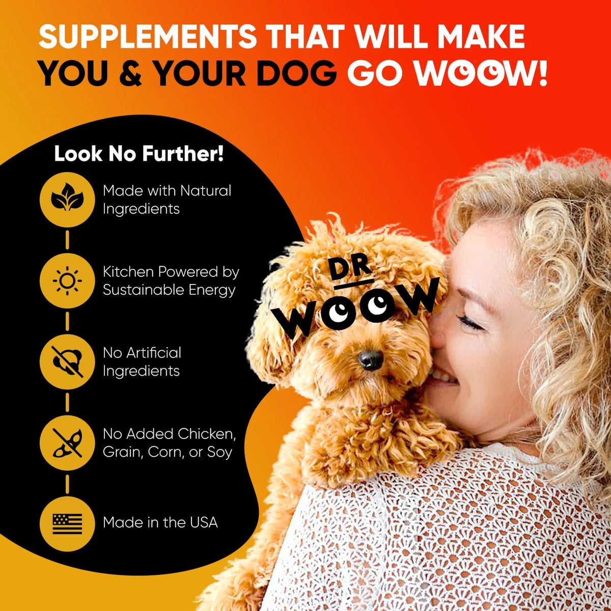 Dr Woow Hip & Joint Soft Chews for Dogs, Glucosamine & Chondroitin