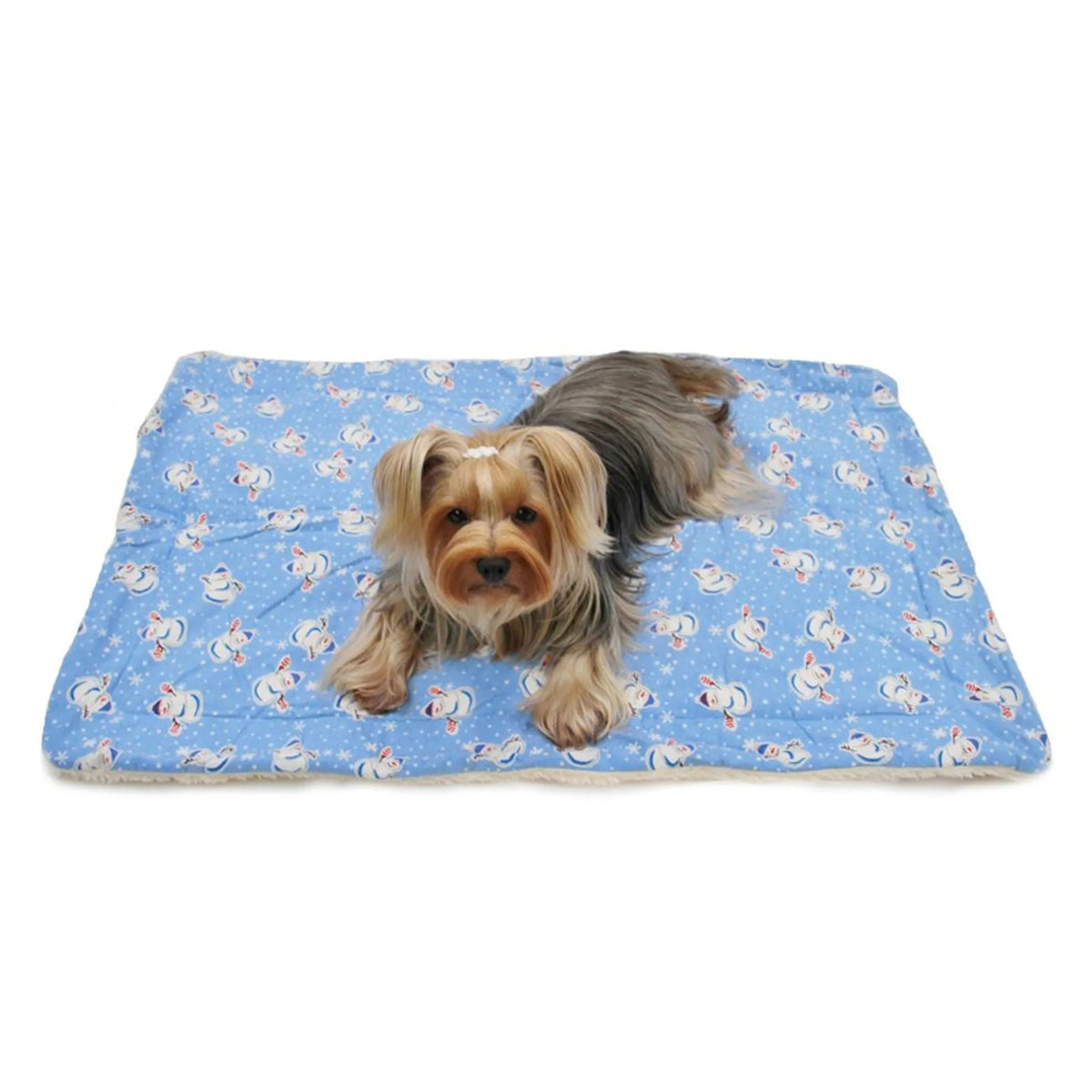 Snowman & Snowflakes Ultra-Plush Flannel Pet Blanket