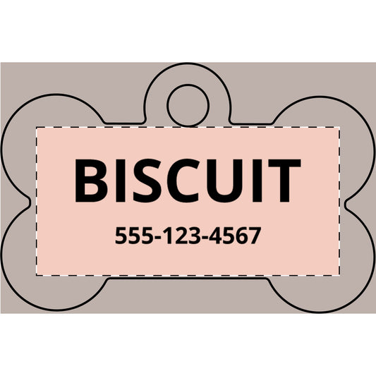 Custom Engraved Dog Tag - Personalized Bone ID Tag with Pet Name & Phone Number