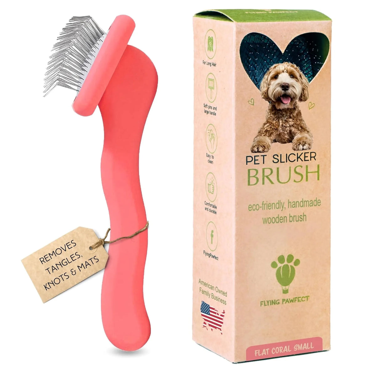 Sakabase Slicker Brush for Dogs and Cats