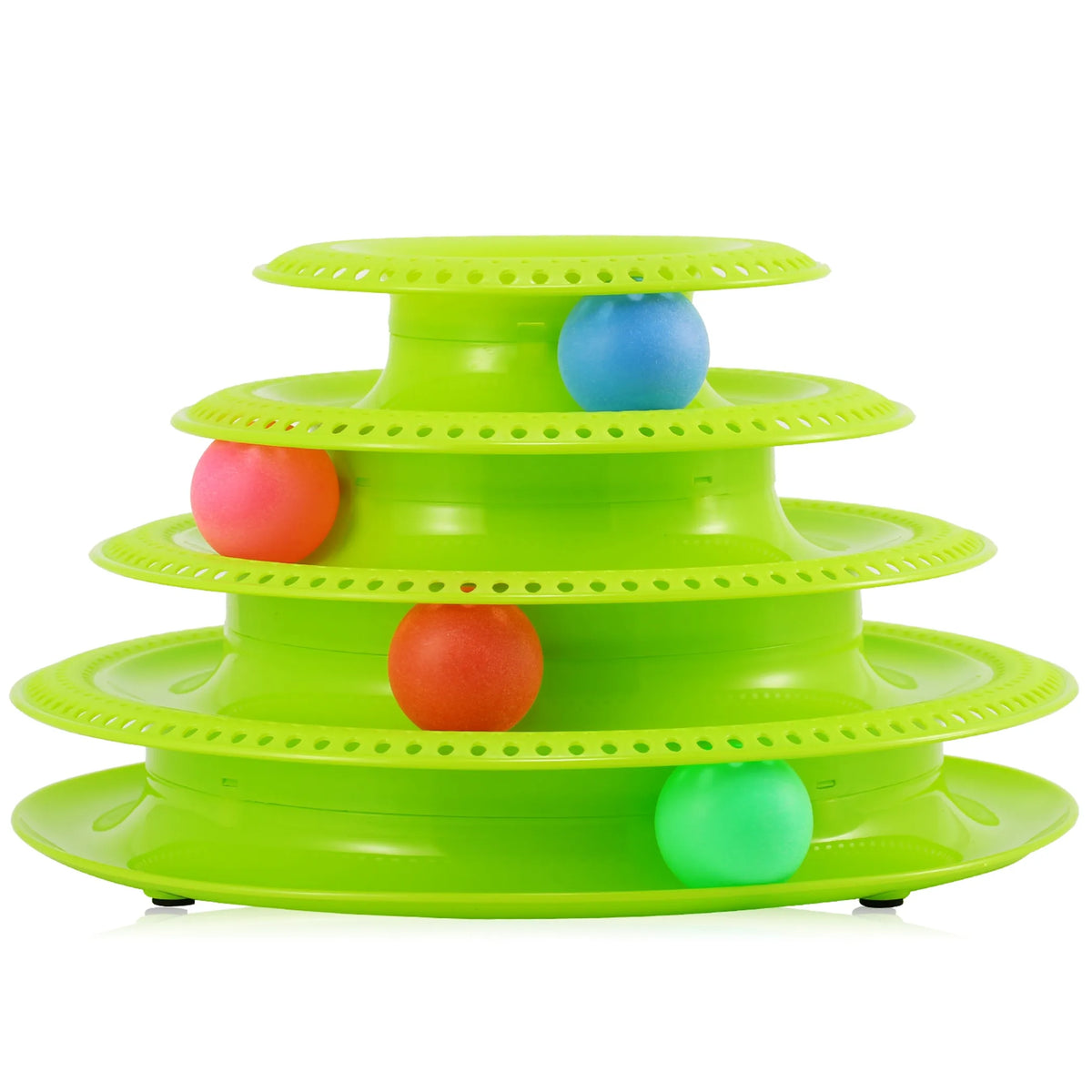 4-Level Ball Track Tower Cat Toy
