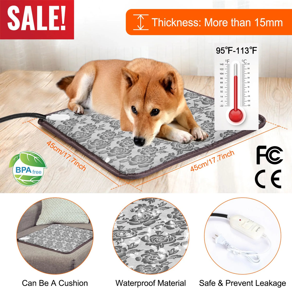 Electric Heating Pad for Dogs and Cats
