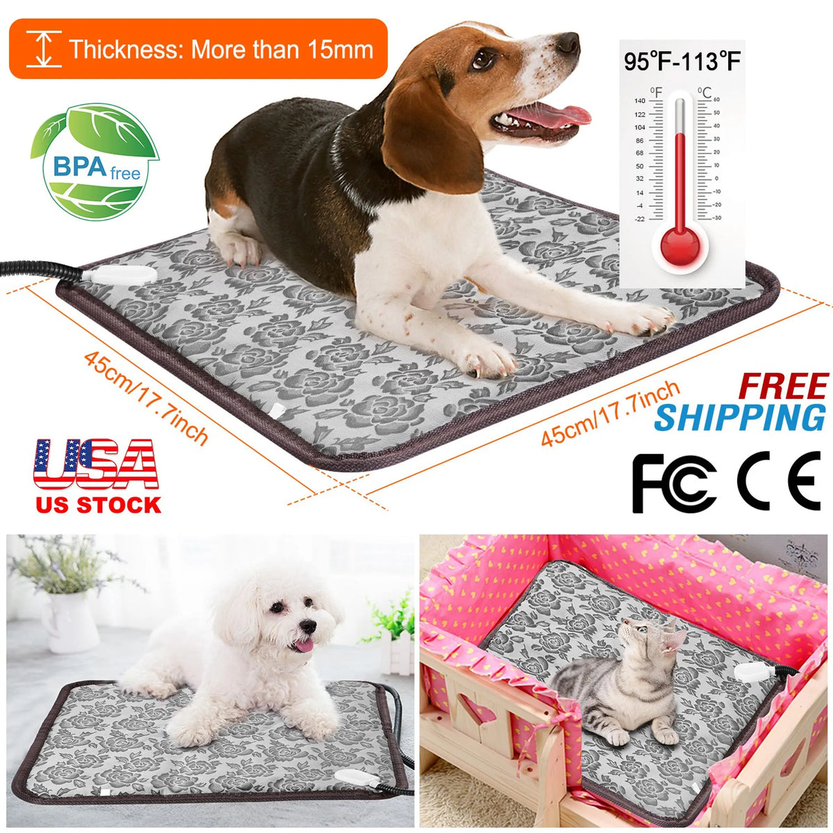 Electric Heating Pad for Dogs and Cats