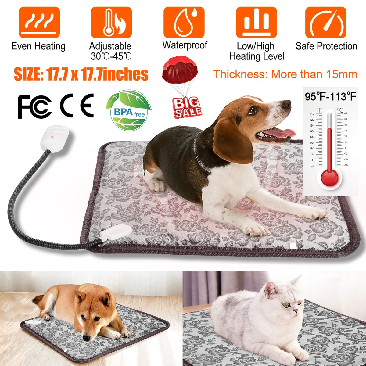 Electric Heating Pad for Dogs and Cats