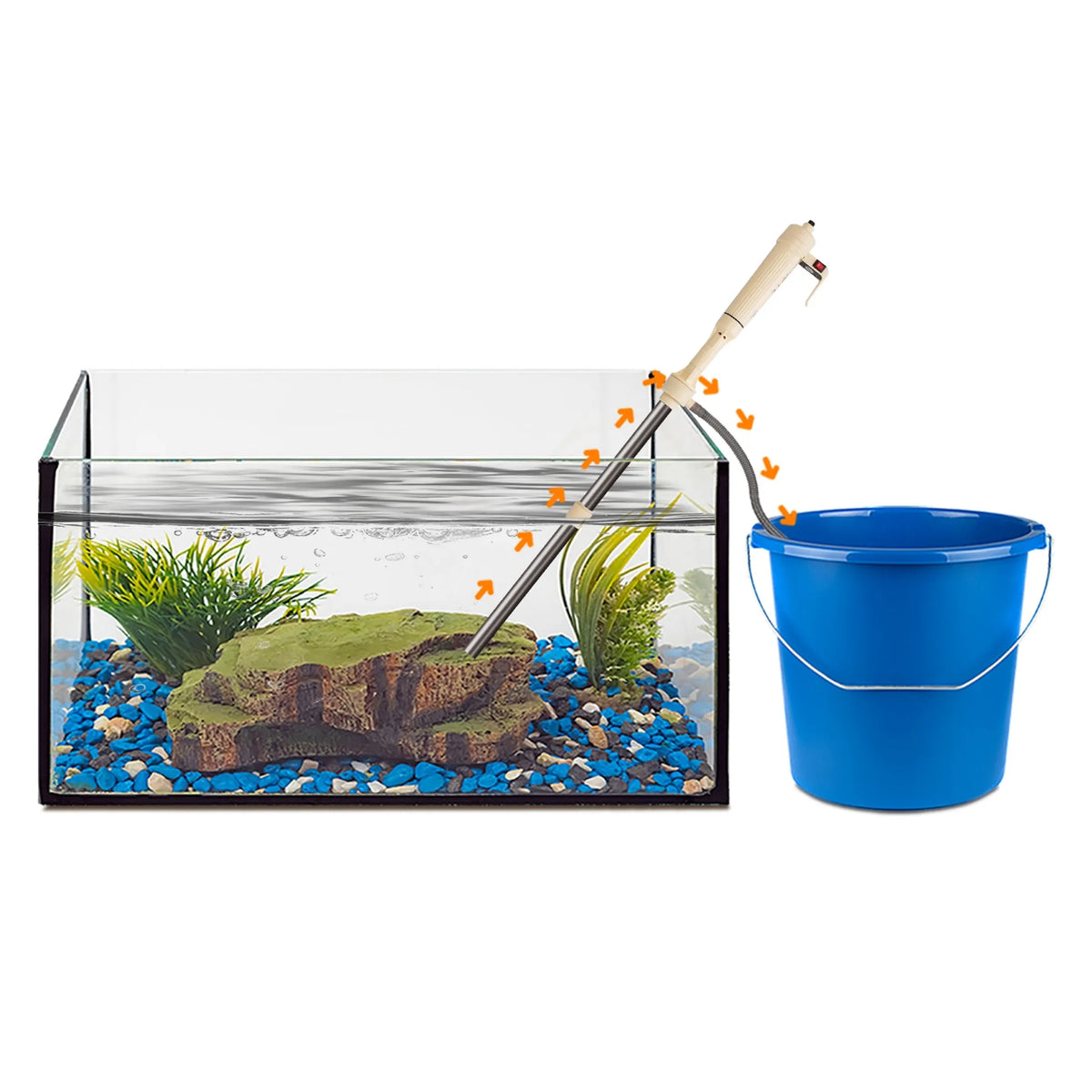 Electric Aquarium Gravel Cleaner and Water Change Kit
