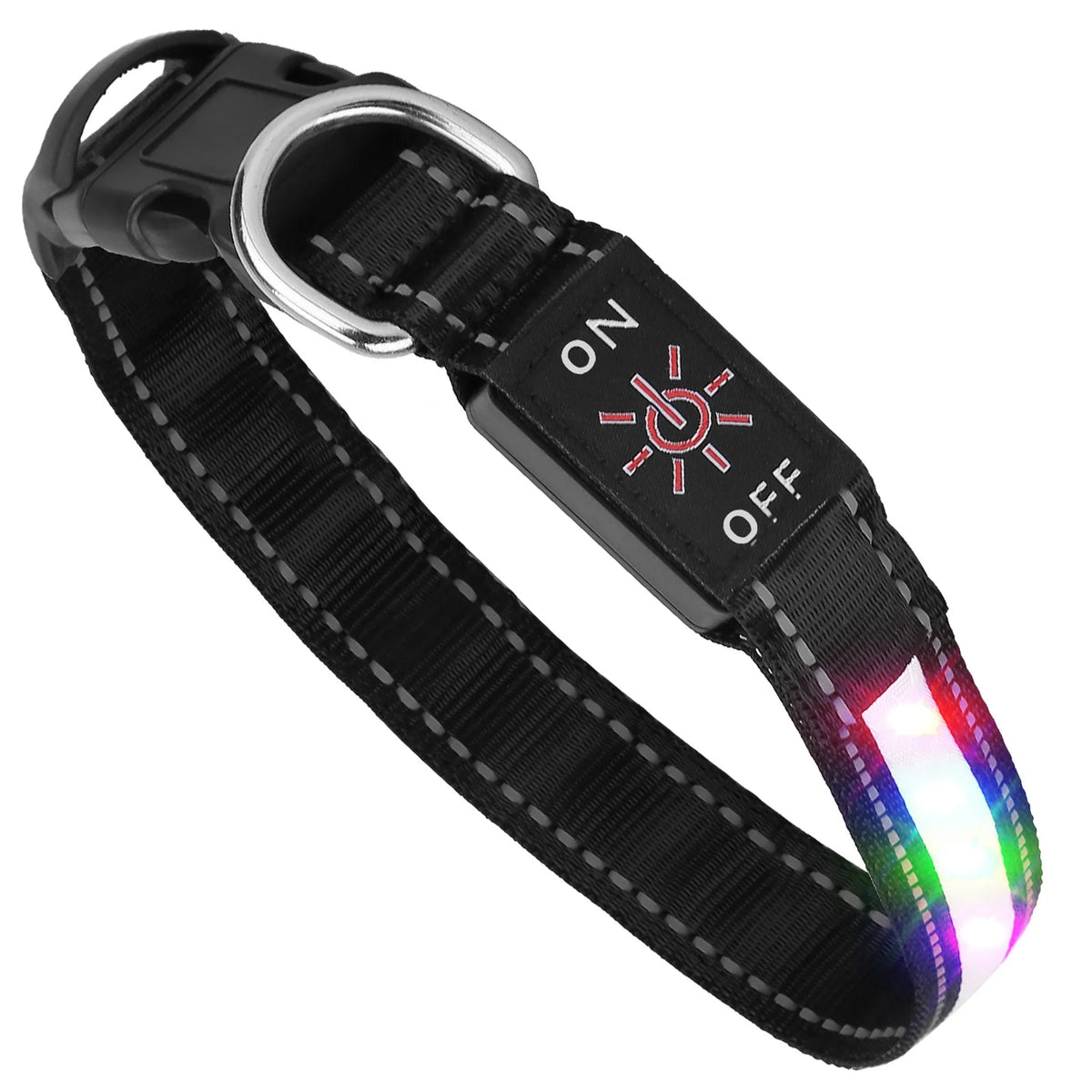 Light-Up LED Dog Collar for Night Walks