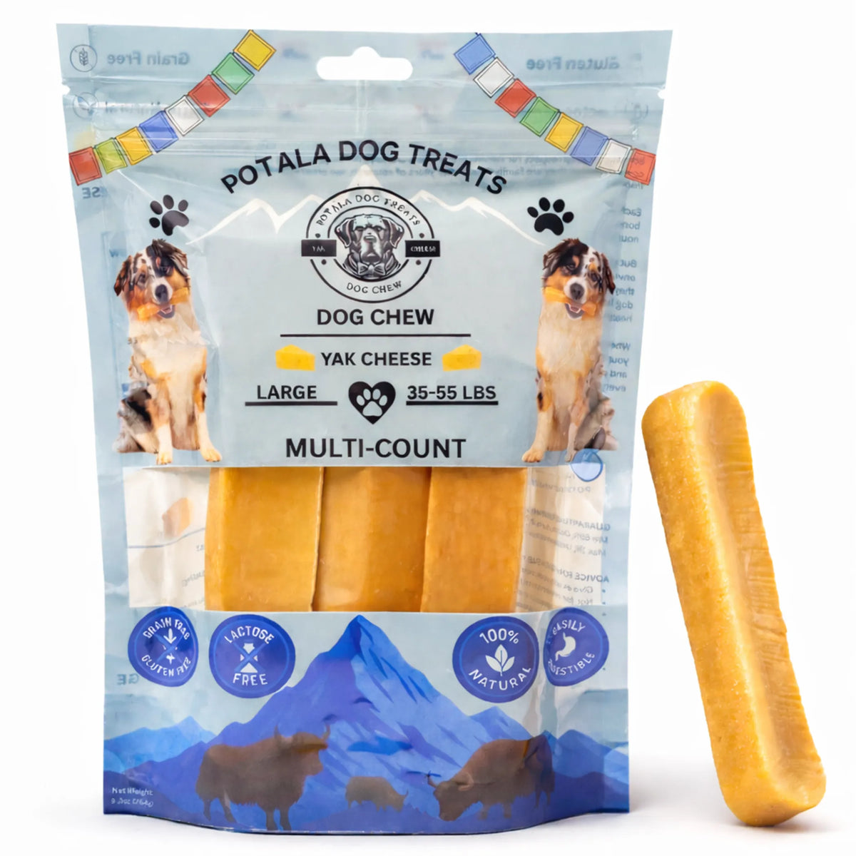 Potala Himalayan Yak Cheese Dog Chew, Long-Lasting