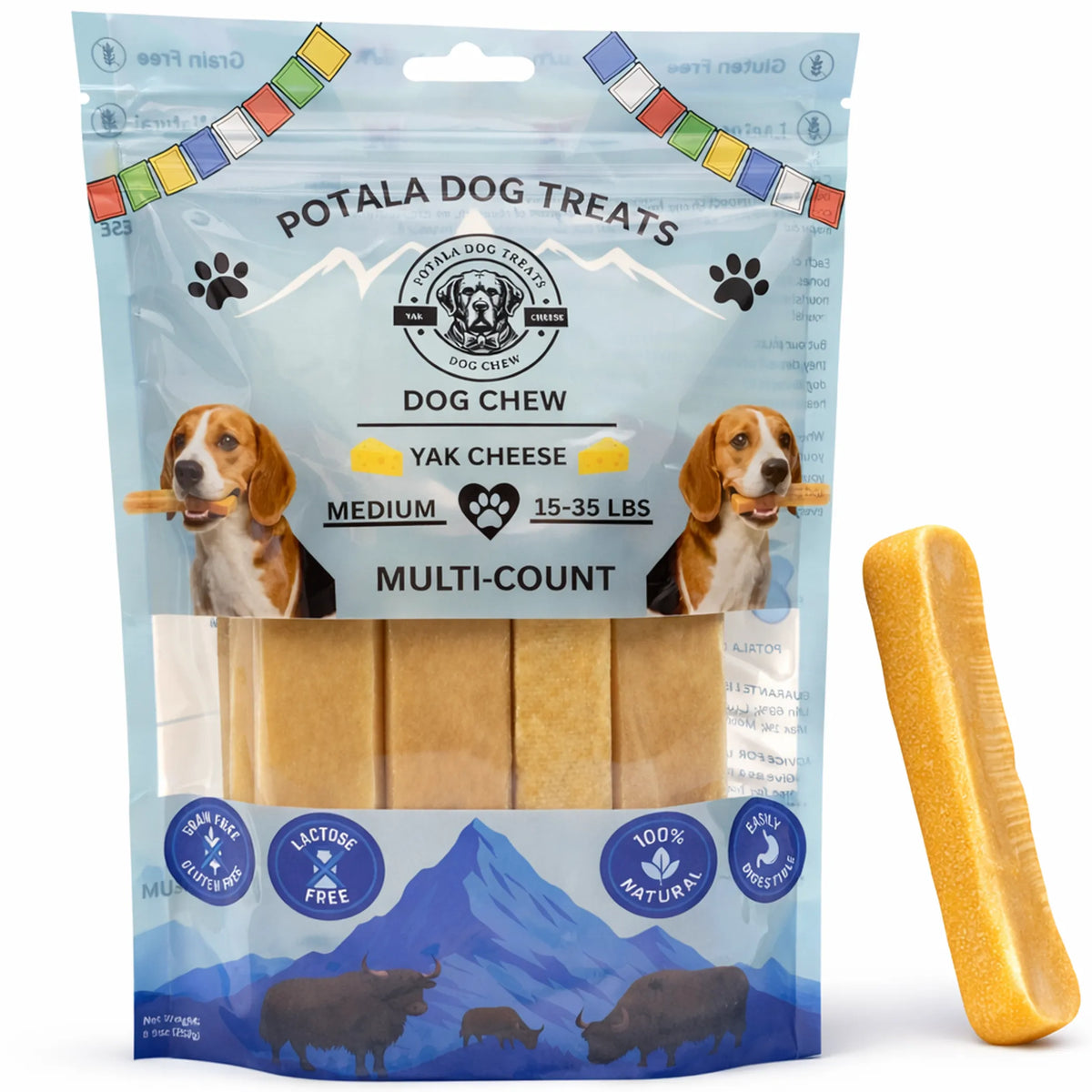 Potala Himalayan Yak Cheese Dog Chew, Long-Lasting