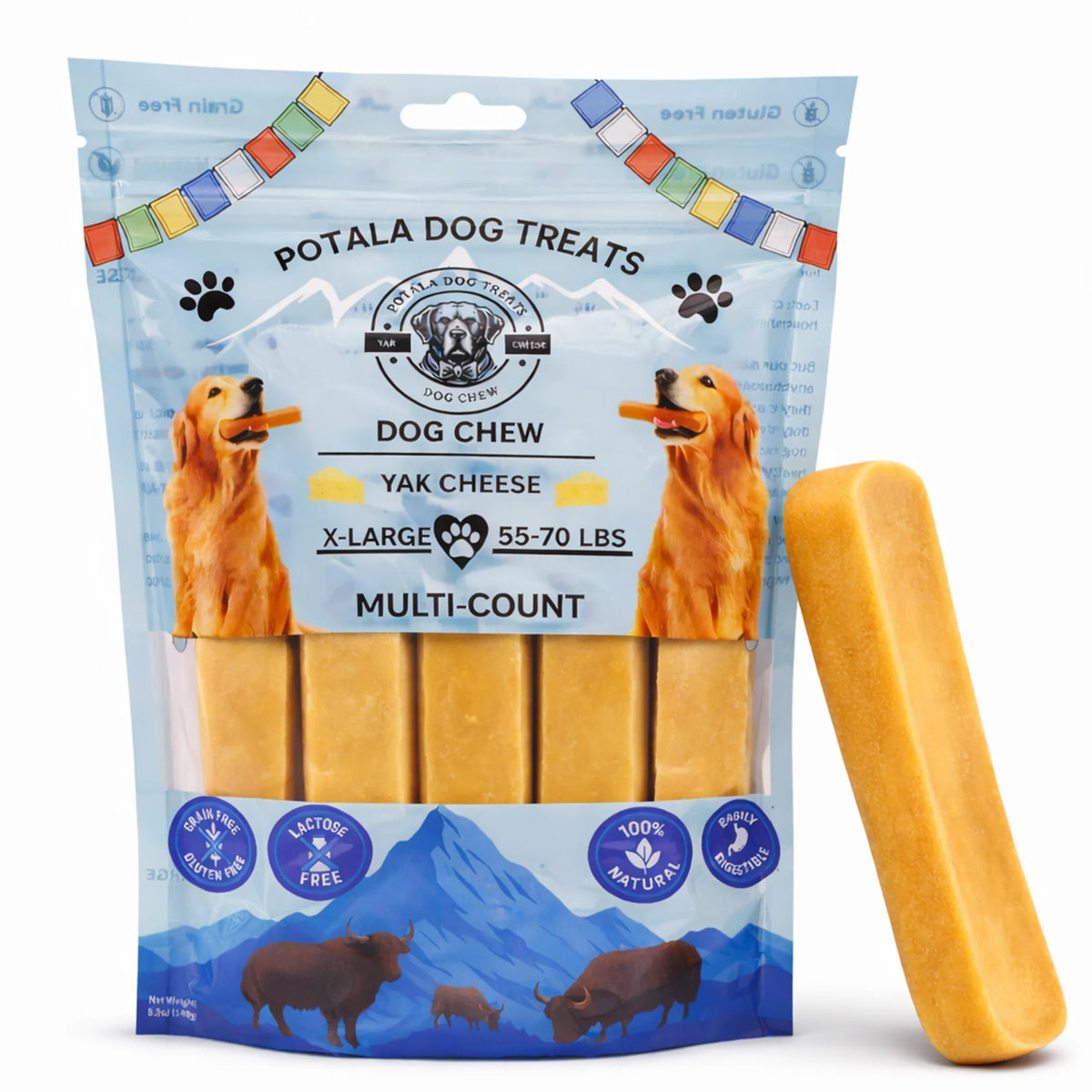 Potala Himalayan Yak Cheese Dog Chew, Long-Lasting