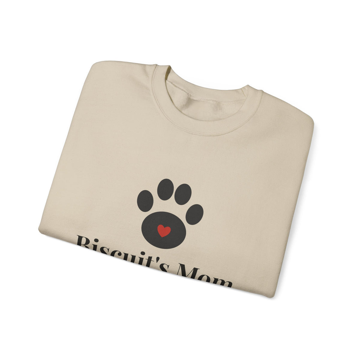 Personalized Dog Mom Sweatshirt with Pet Name - Paw Print Crewneck