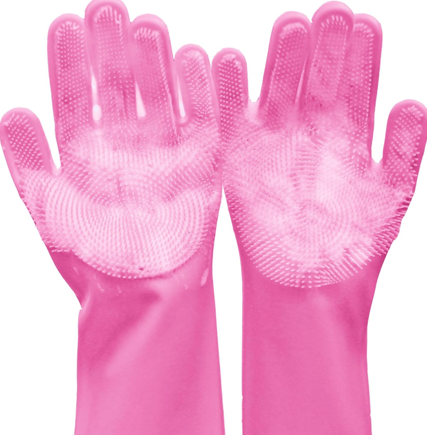Deshedding Grooming Glove for Dogs & Cats - Gentle Silicone Brush for Bath & Brushing
