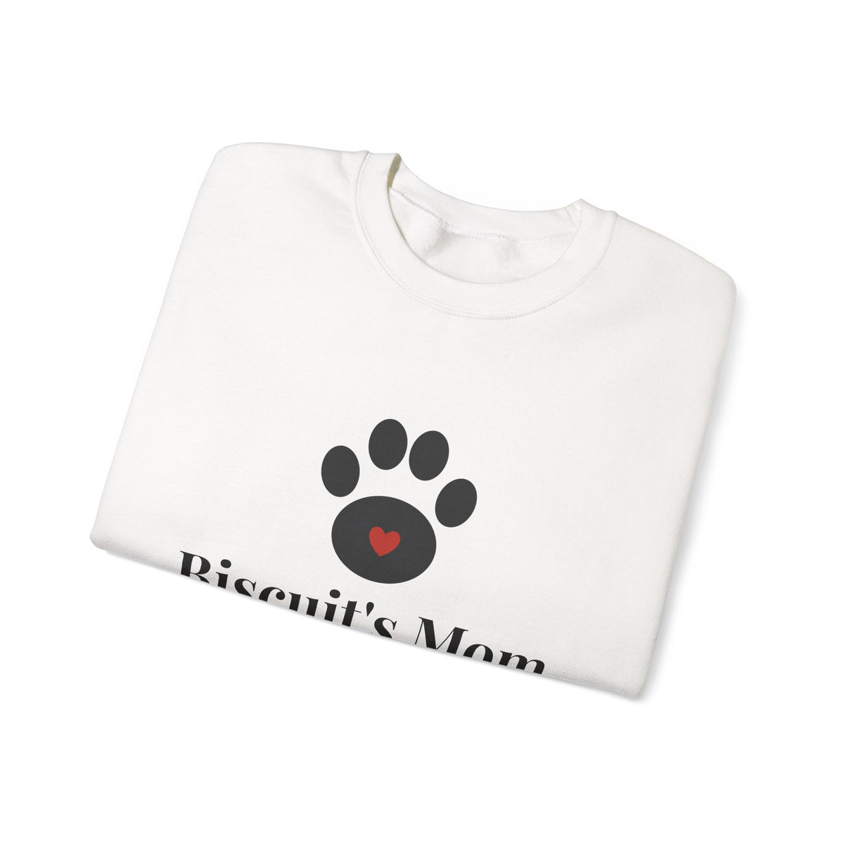 Personalized Dog Mom Sweatshirt with Pet Name - Paw Print Crewneck