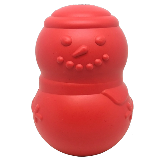 SodaPup Snowman Chew Toy for Large Dogs, Durable Rubber