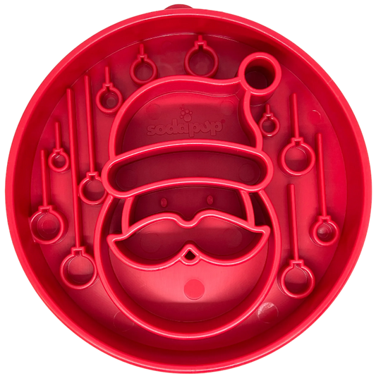 SodaPup Santa eBowl Slow Feeder Dog Bowl