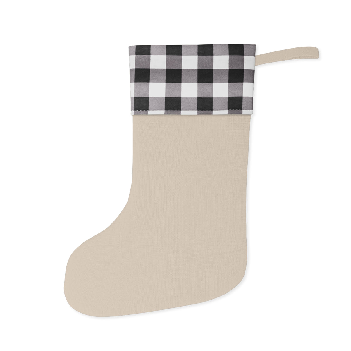 Personalized Pet Christmas Stocking - Custom Dog or Cat Name, Buffalo Plaid Cuff