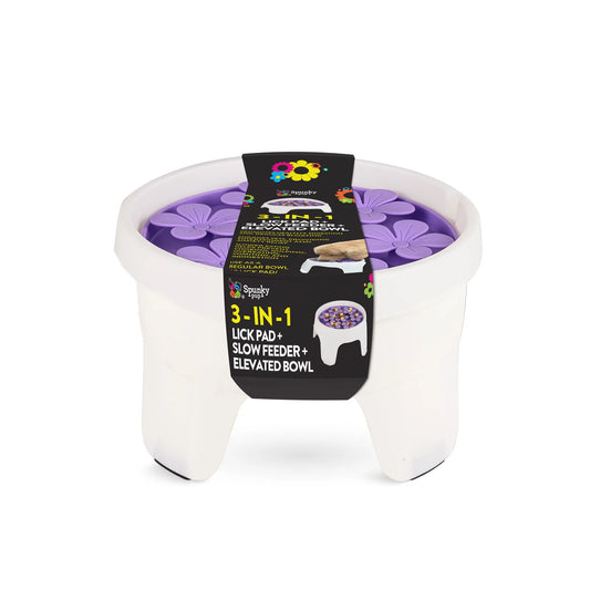 3-in-1 Lick Pad, Slow Feeder and Elevated Bowl